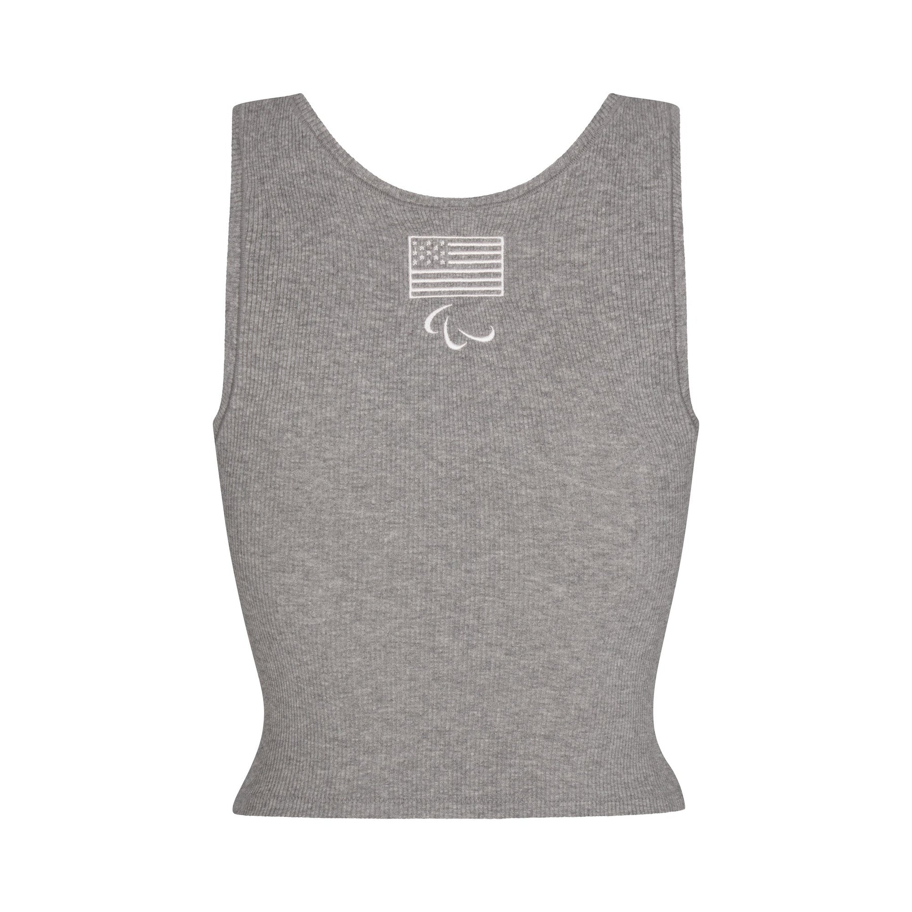 SKIMS FOR TEAM USA COTTON RIB PARALYMPIC TANK | HEATHER GREY