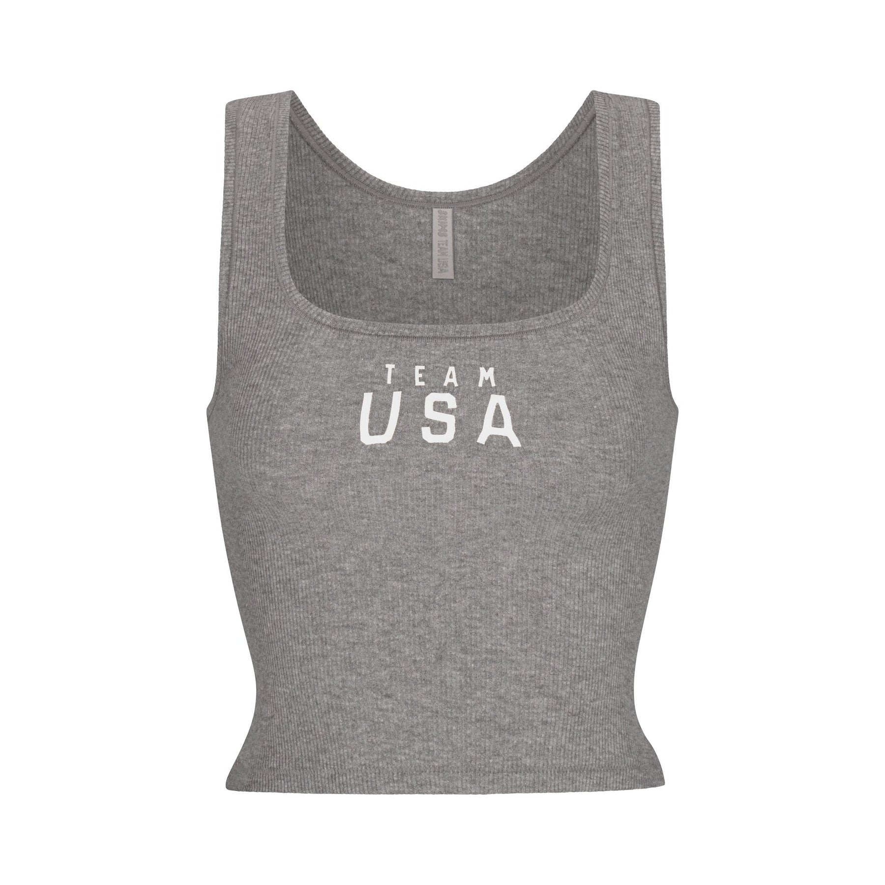 SKIMS FOR TEAM USA COTTON RIB PARALYMPIC TANK | HEATHER GREY