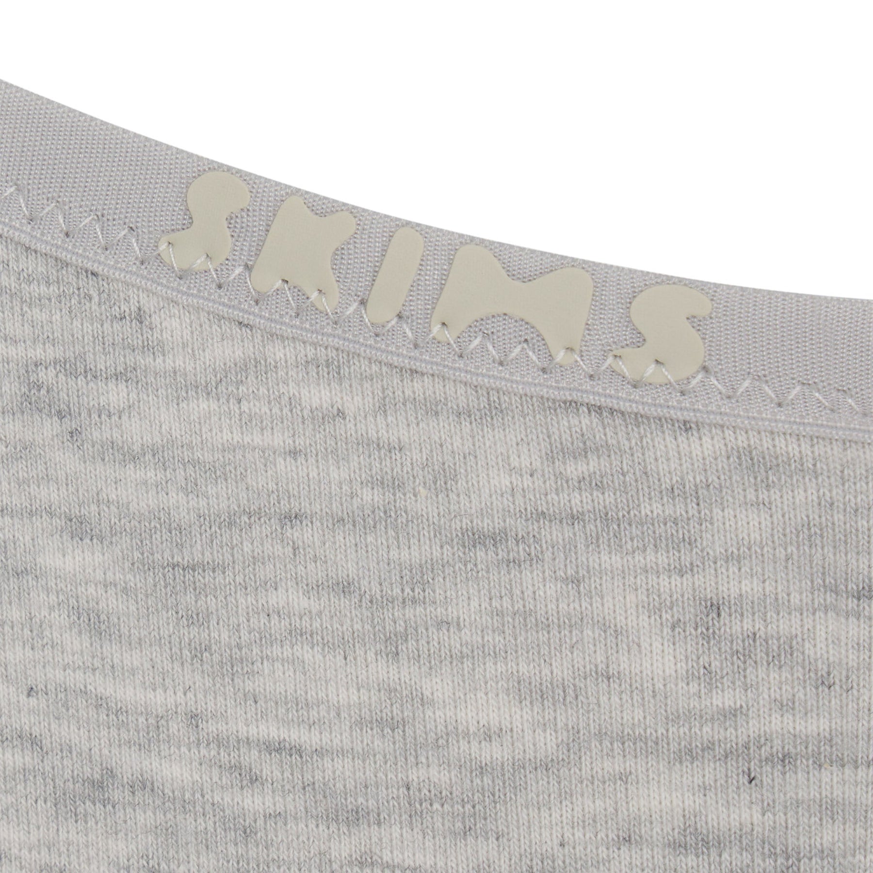 COTTON LOGO HIGH LEG BIKINI | LIGHT HEATHER GREY
