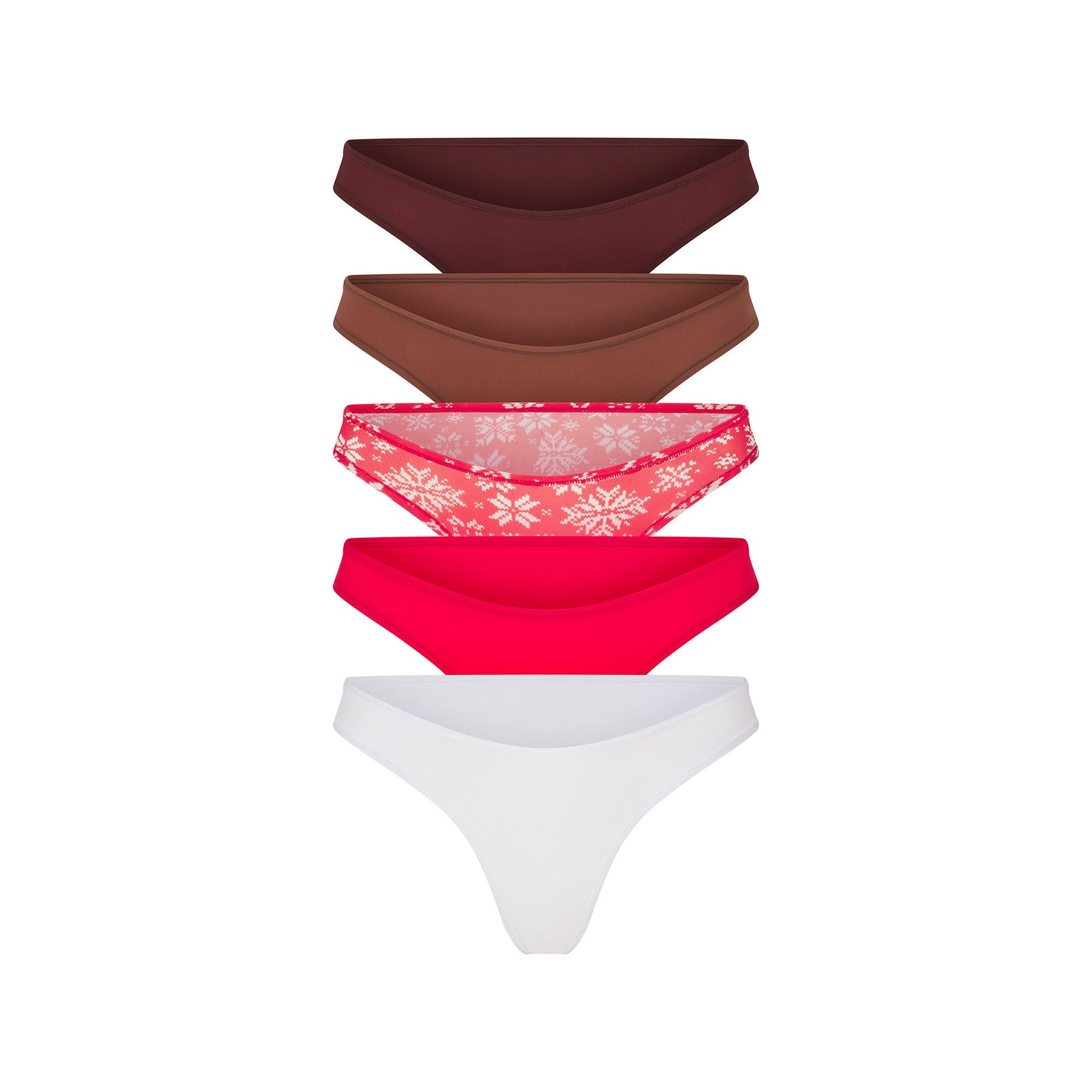 FITS EVERYBODY THONG 5-PACK | BRANDY MULTI