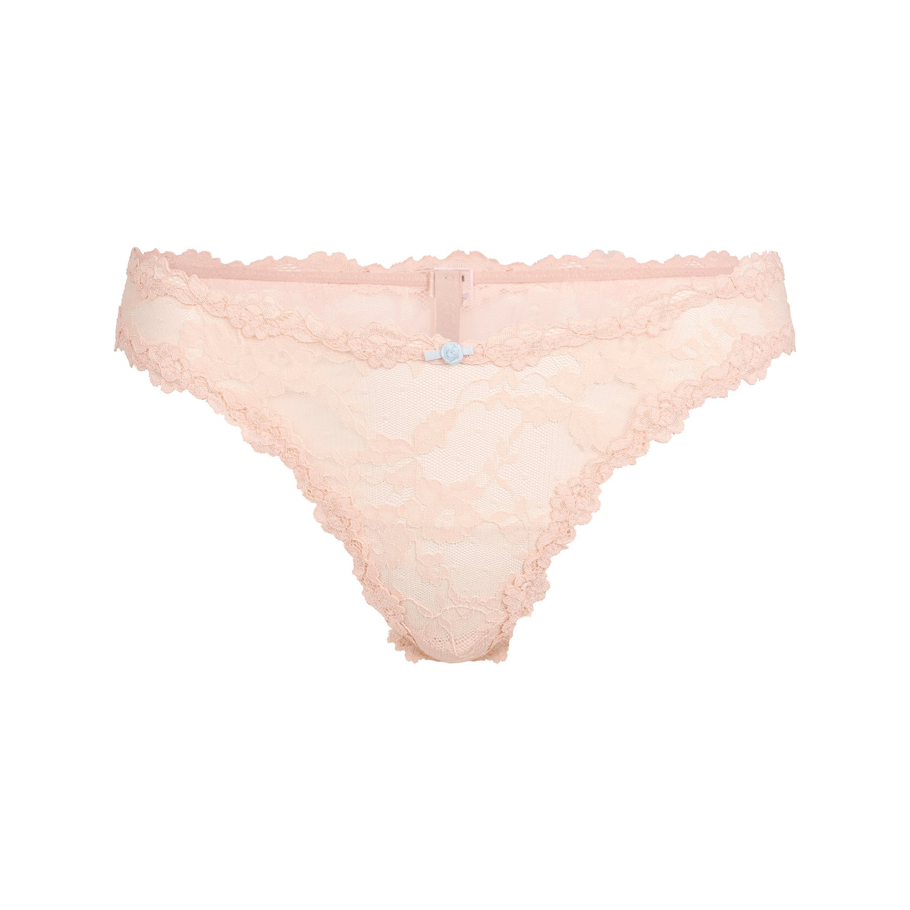 STRETCH LACE DIPPED THONG | PRIMROSE