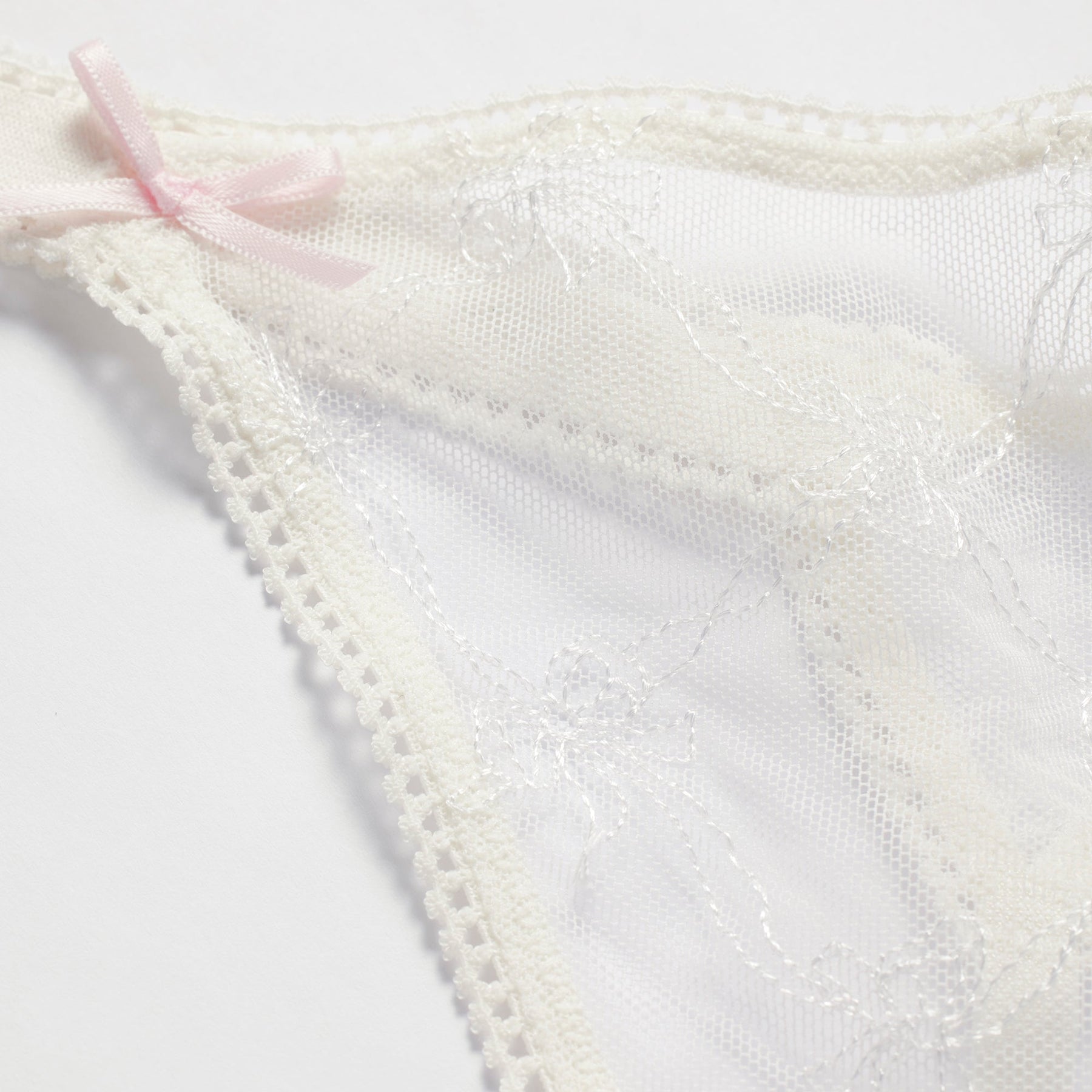 SPRING INTIMATES STRING THONG | MARBLE BOW TULLE