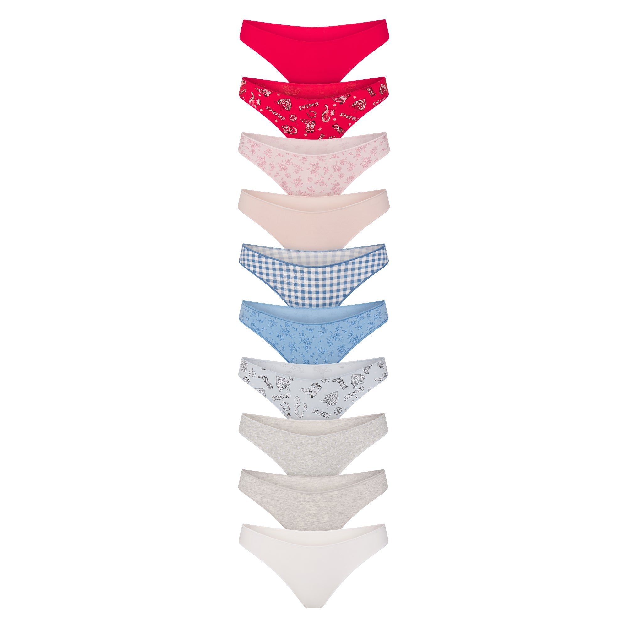 Lightweight Cotton Thong 10-pack