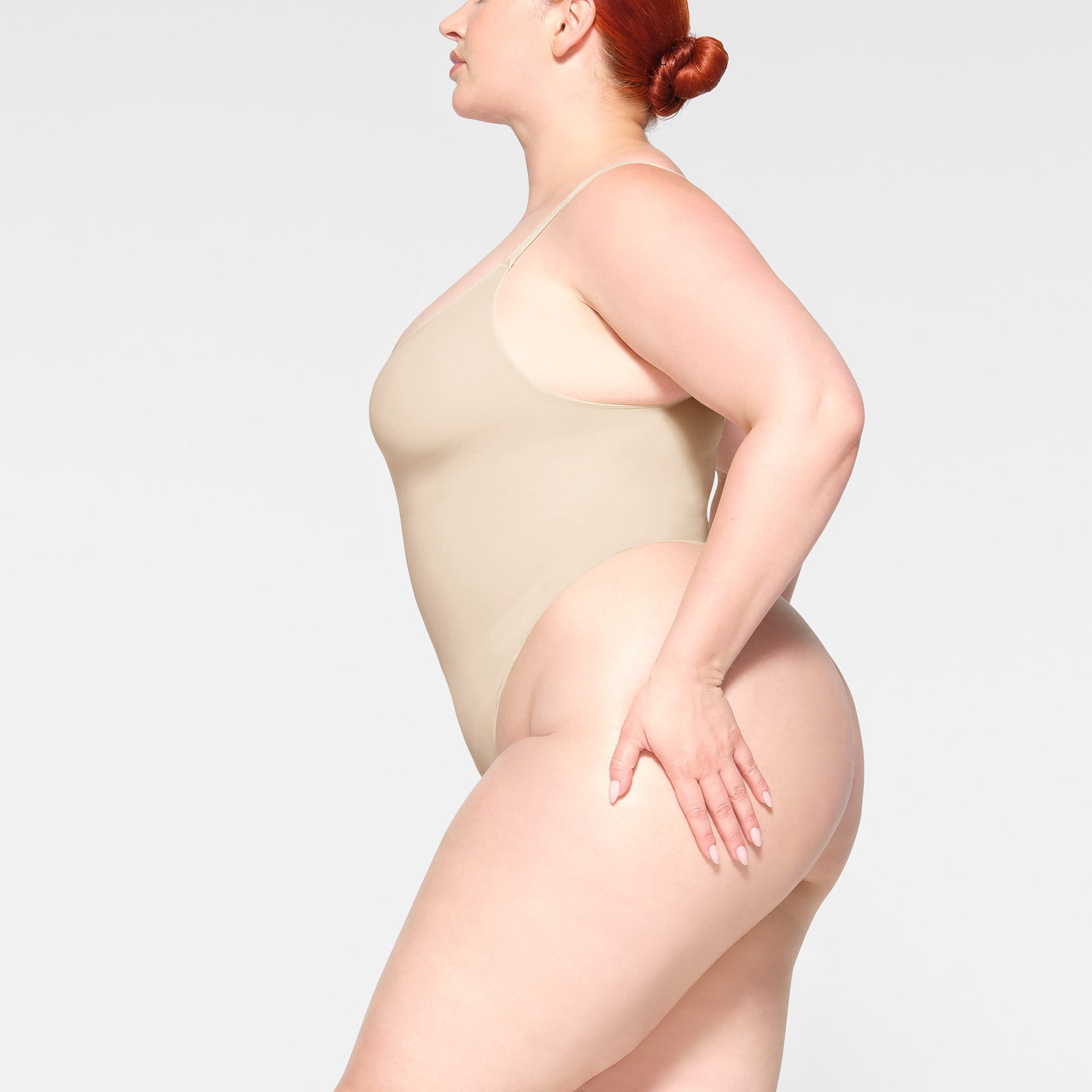 SHEER SEAMLESS BODYSUIT | SAND