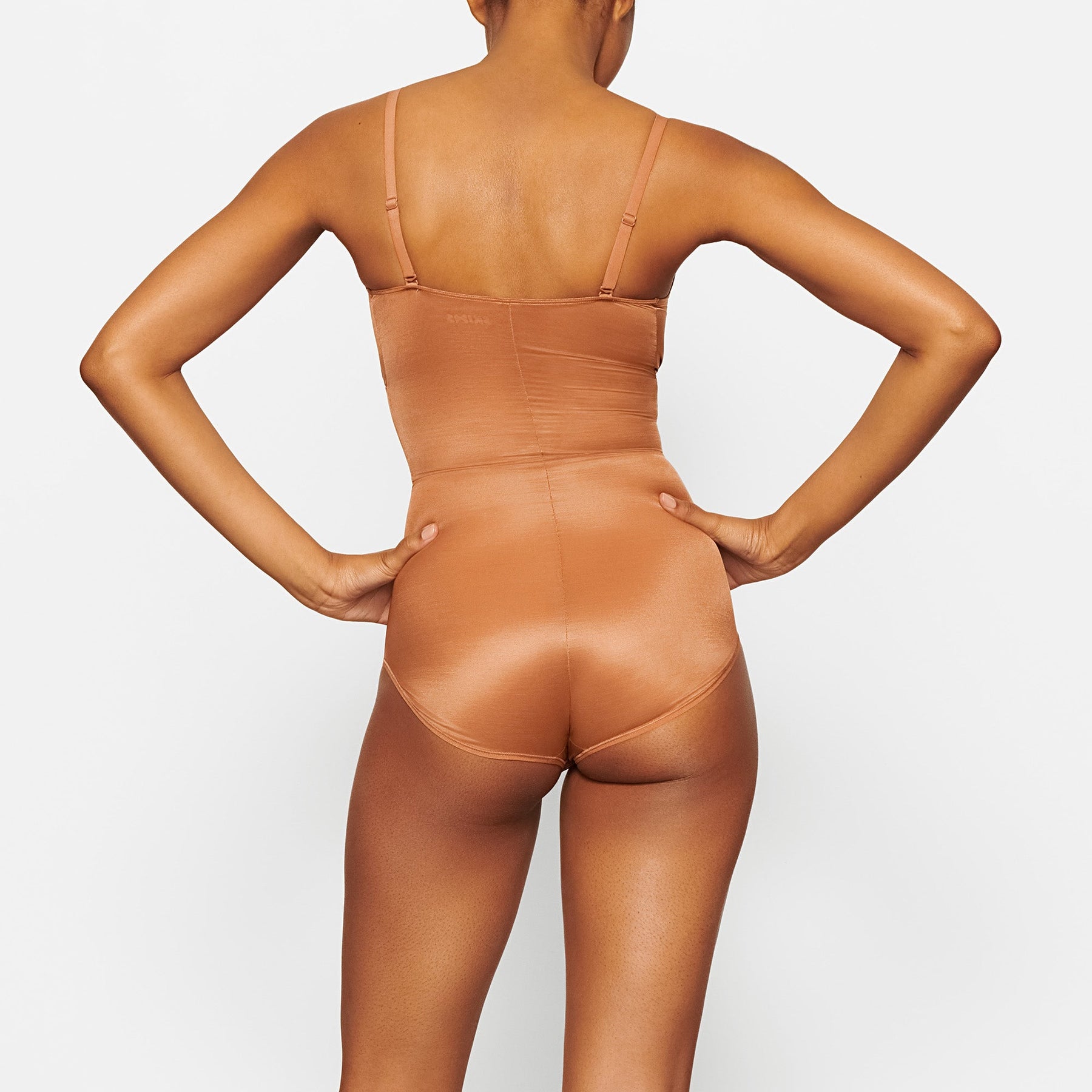 SIMPLY BARE BODYSUIT BRIEF WITH SNAPS | BRONZE