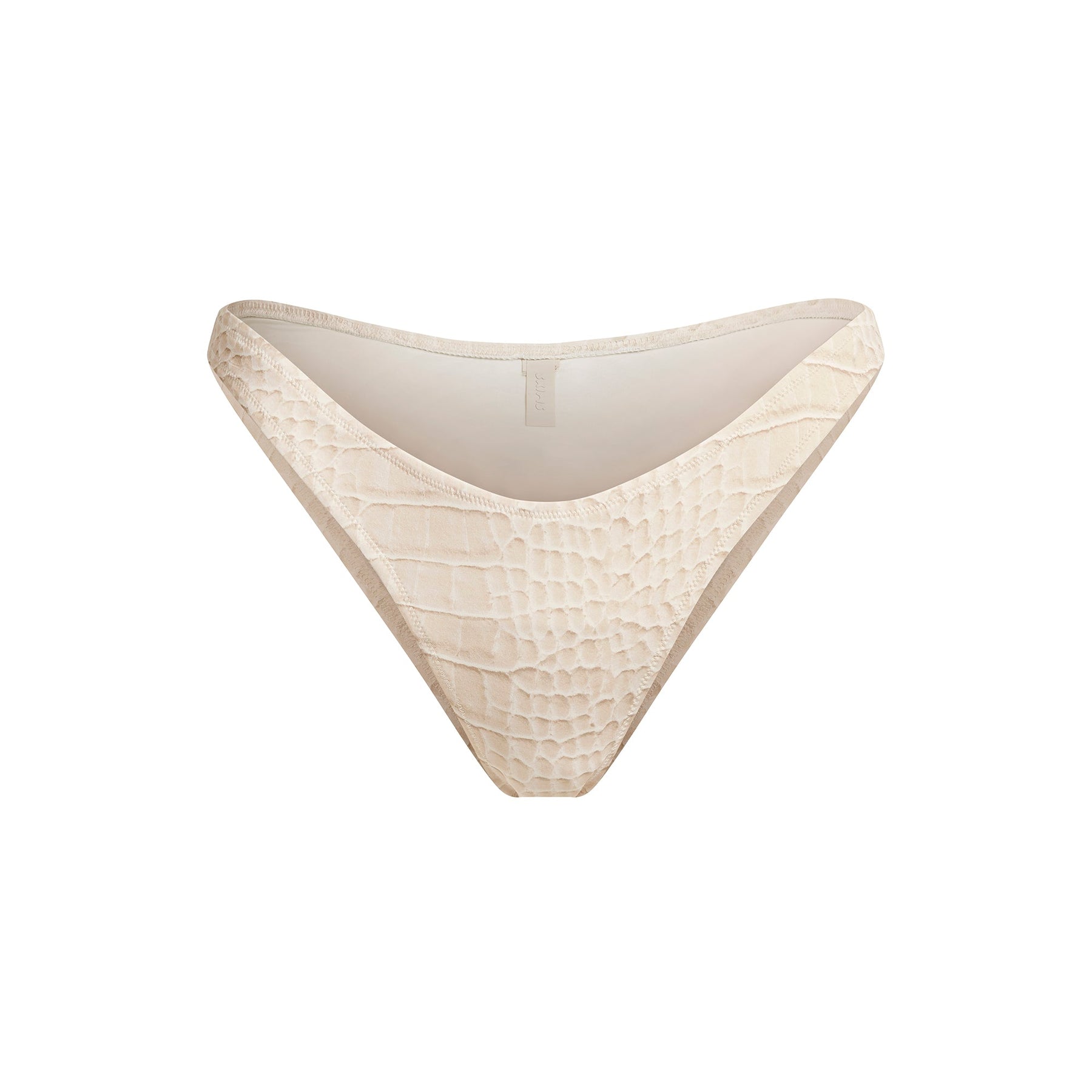 SIGNATURE SWIM TANGA BIKINI BOTTOM | EGRET CROCODILE PRINT