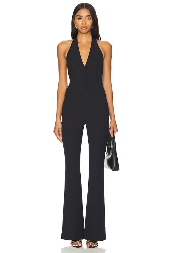 superdown Johnalyn Low Back Jumpsuit in Black