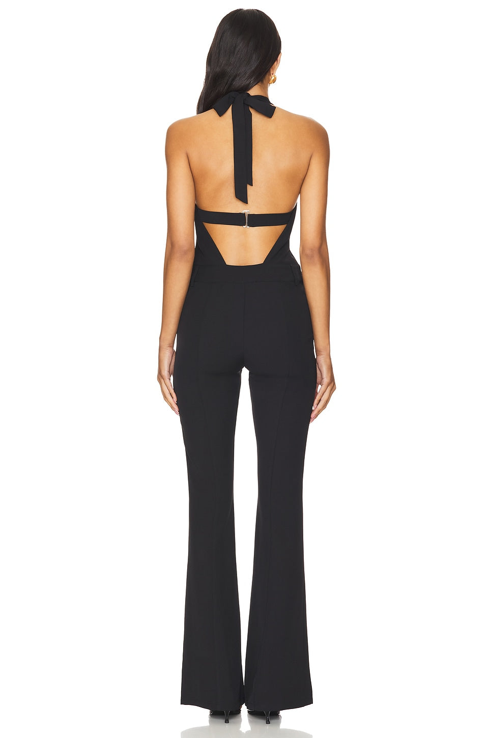 superdown Johnalyn Low Back Jumpsuit in Black