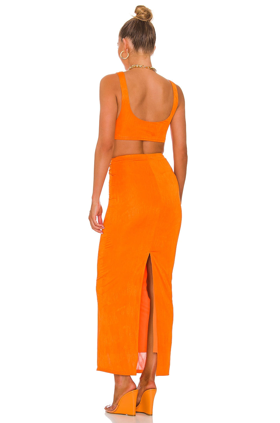 superdown Joana Maxi Skirt Set in Tangerine