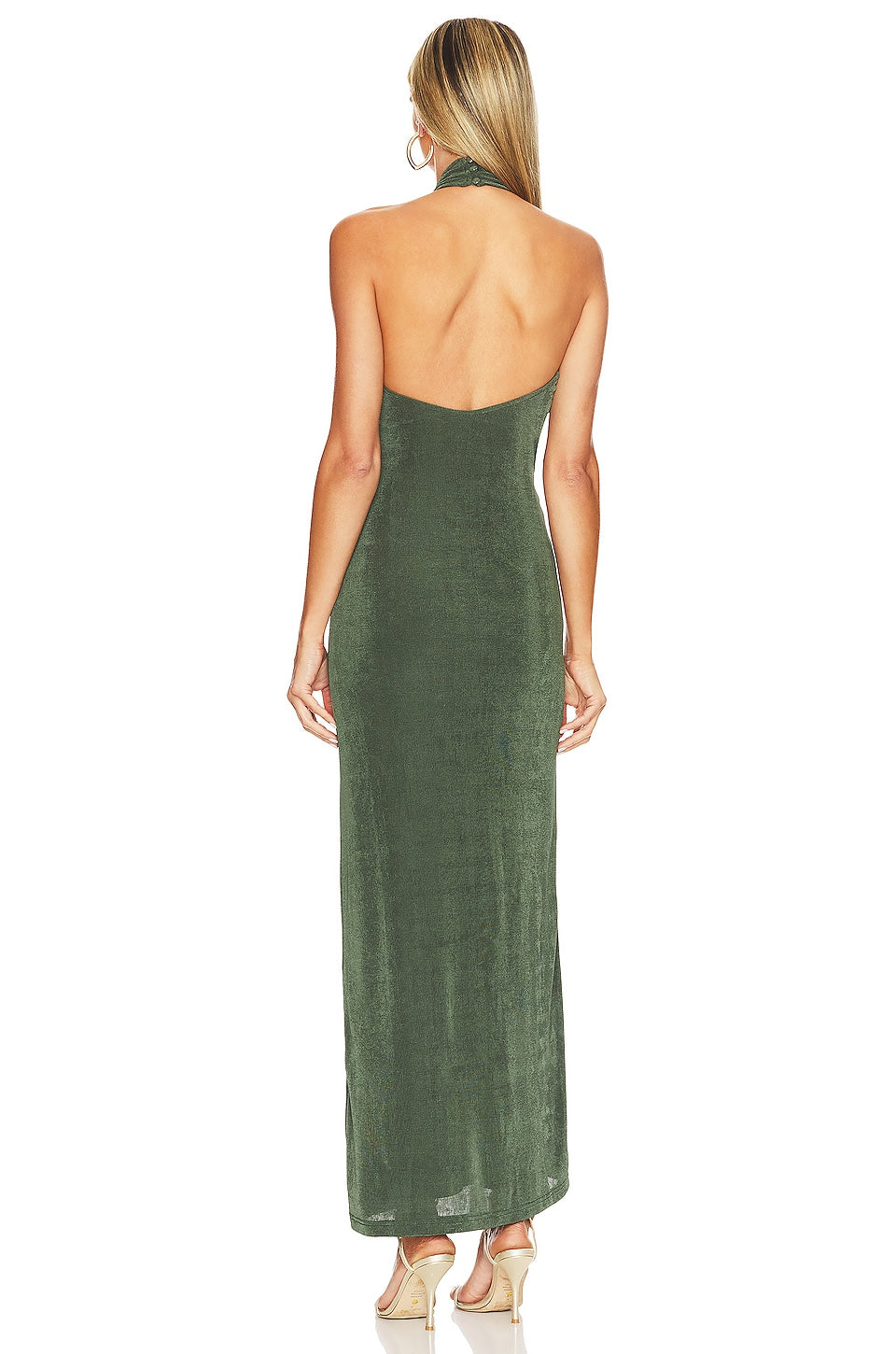 superdown Adele Halter Maxi in Forest Green