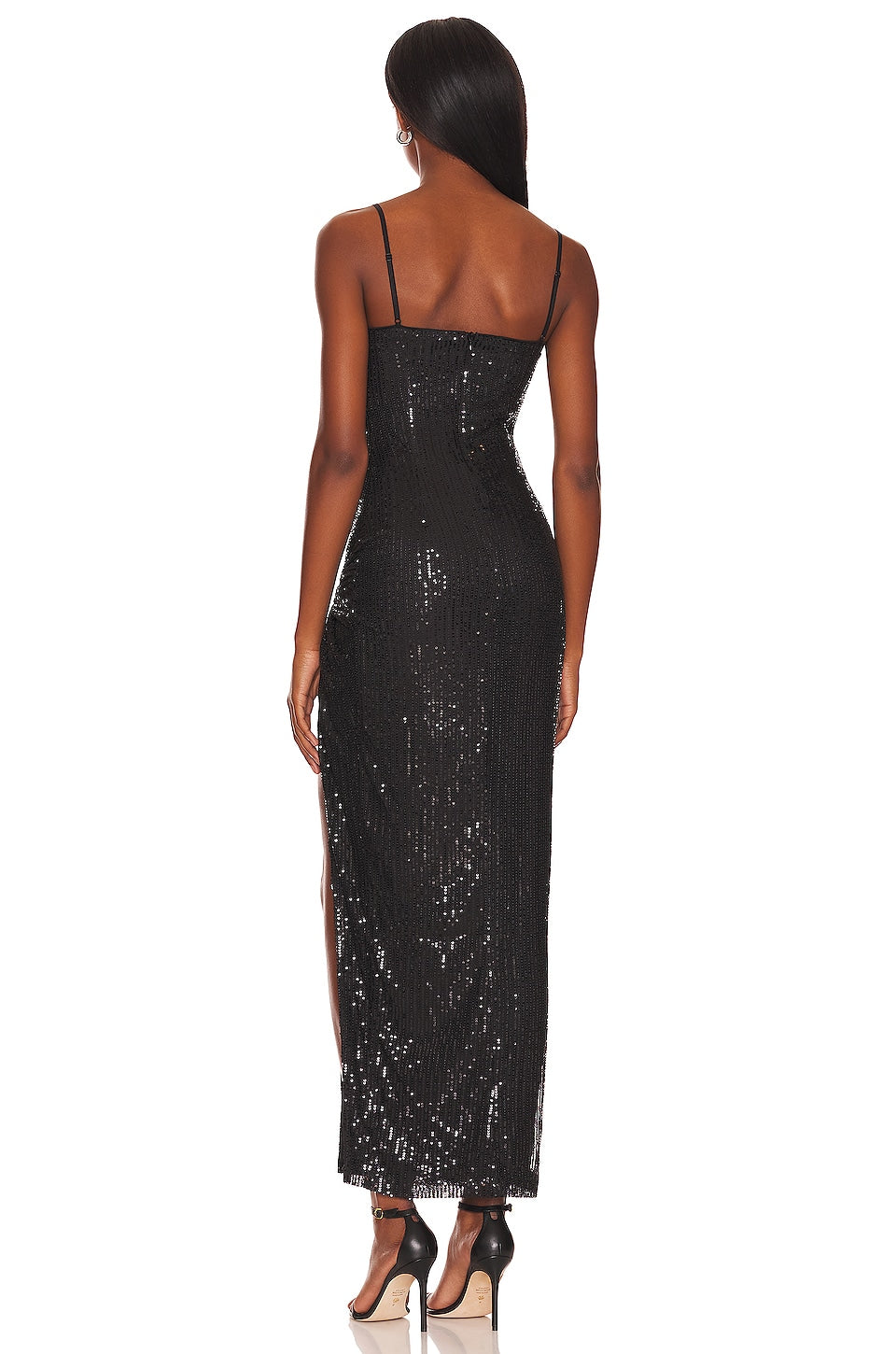superdown Chrissy Slit Maxi Dress in Black