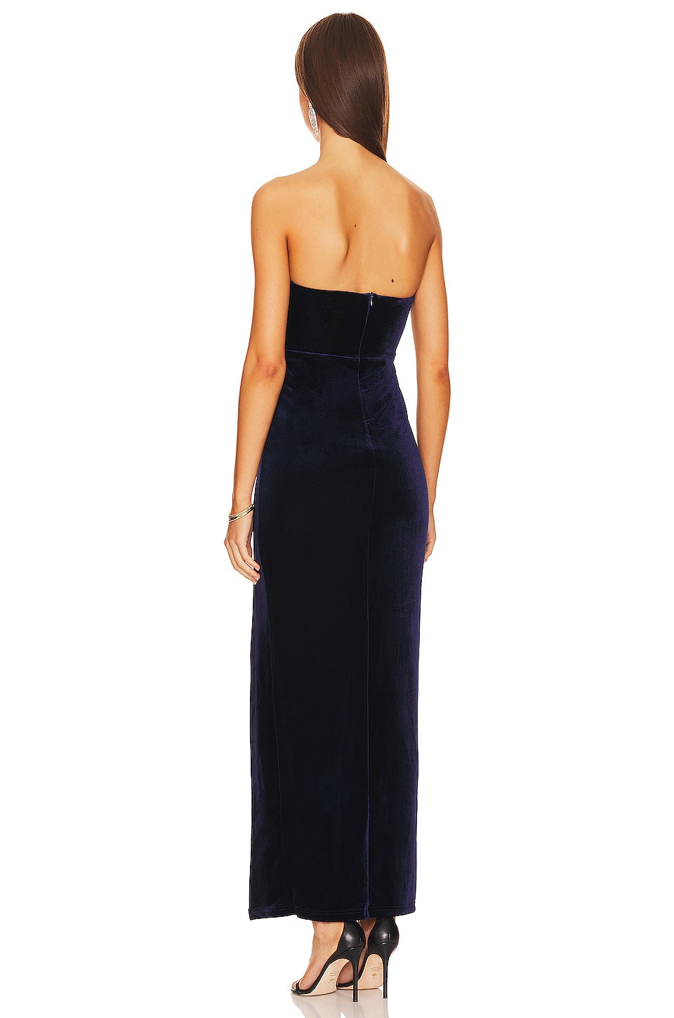 superdown Ryleigh Strapless Maxi Dress in Midnight Blue