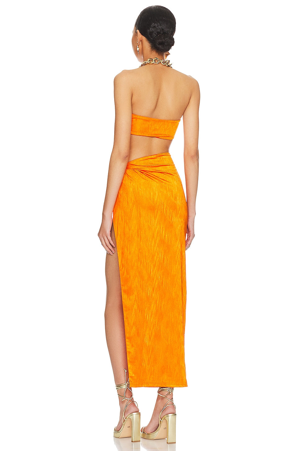 superdown Karolyna Maxi Skirt Set in Orange