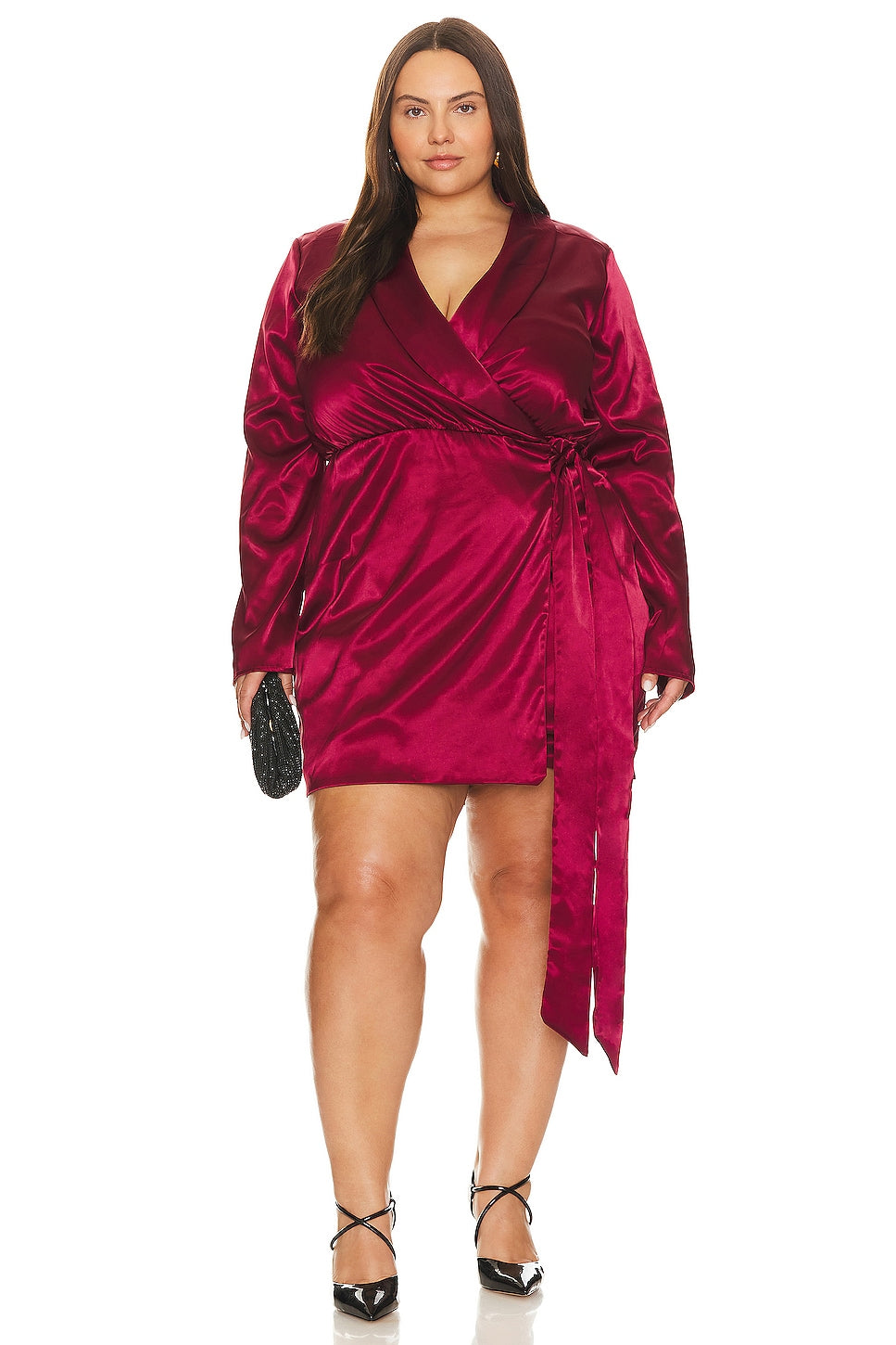 superdown Jennie Mini Dress in Burgundy