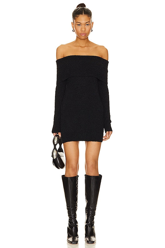 superdown Isidore Sweater Dress in Black
