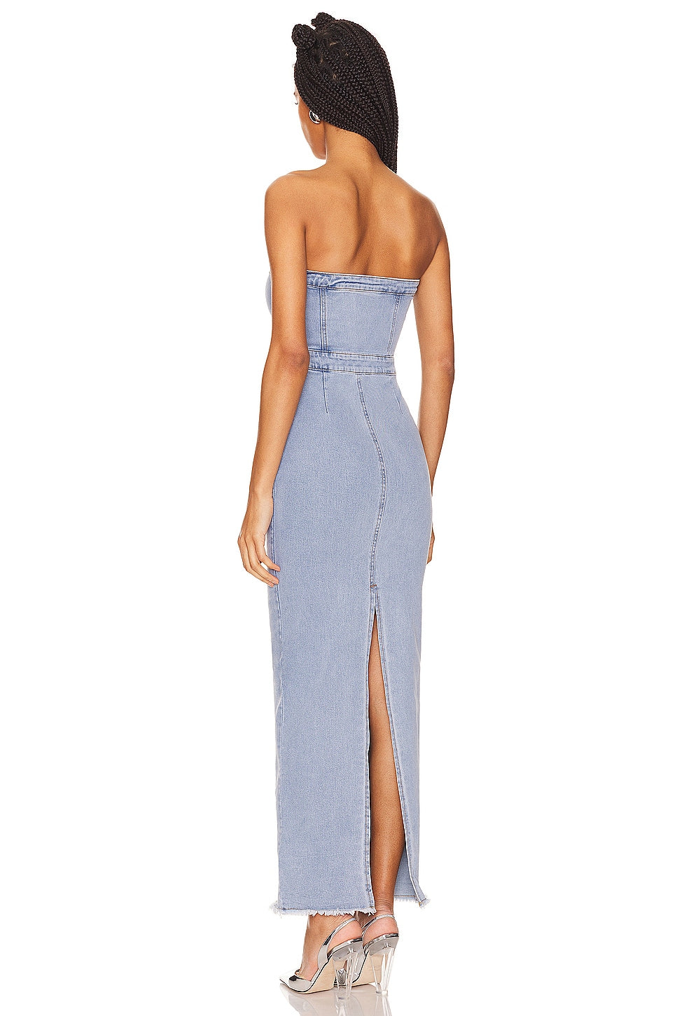 superdown Natalia Maxi Dress in Light Wash