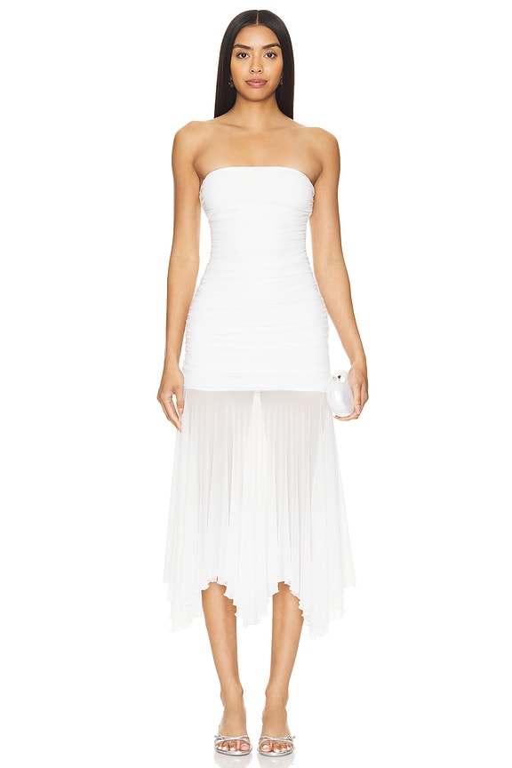 superdown Amaris Strapless Dress in White