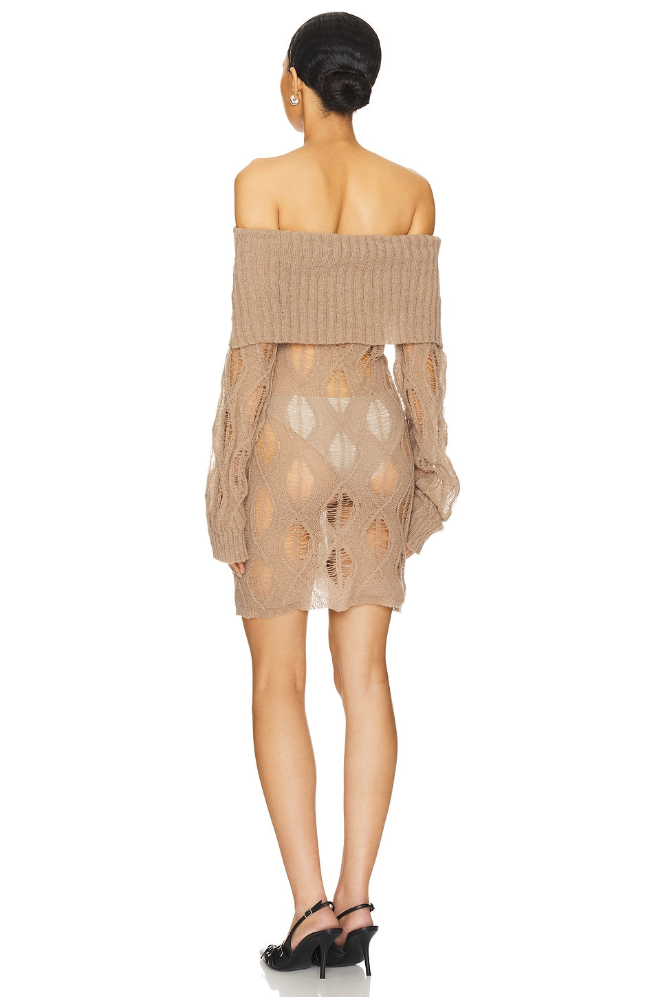 superdown Aubrey Mini Dress in Taupe