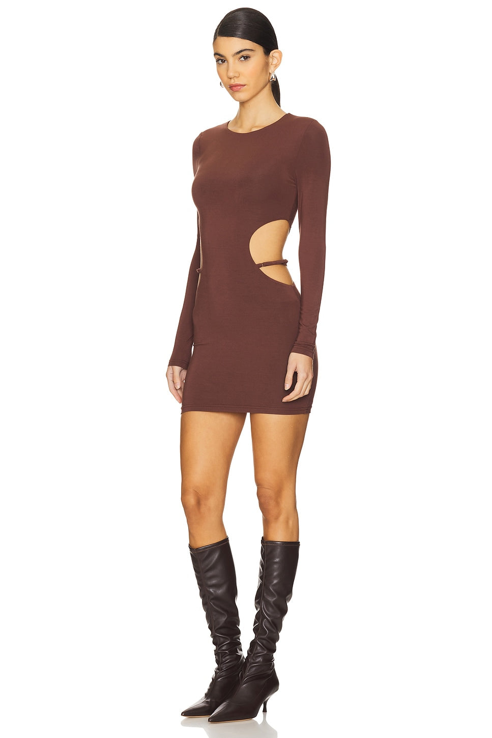 superdown Torianna Mini Dress in Chocolate Brown