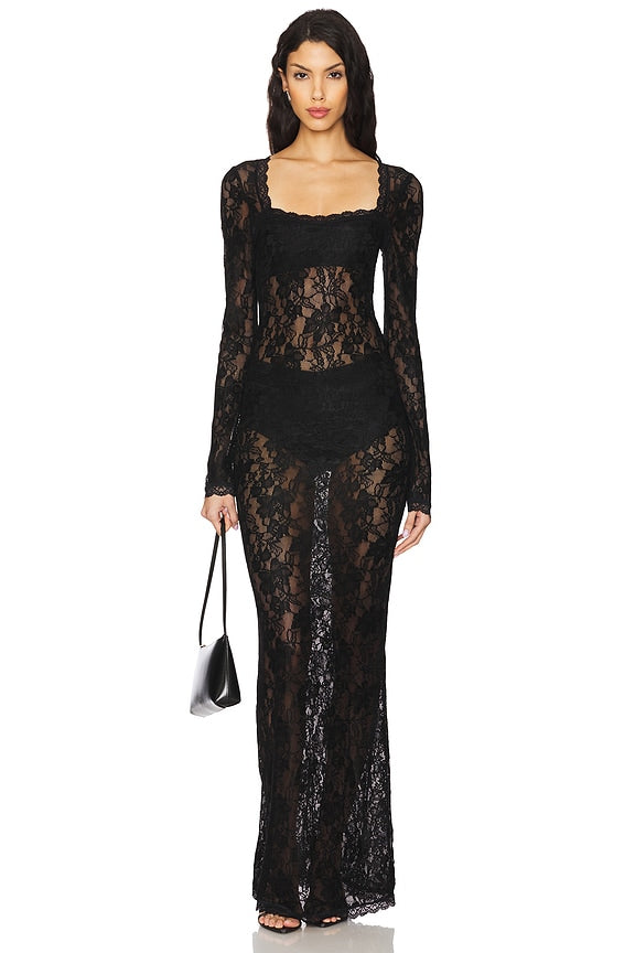 superdown Blanche Maxi Dress in Black