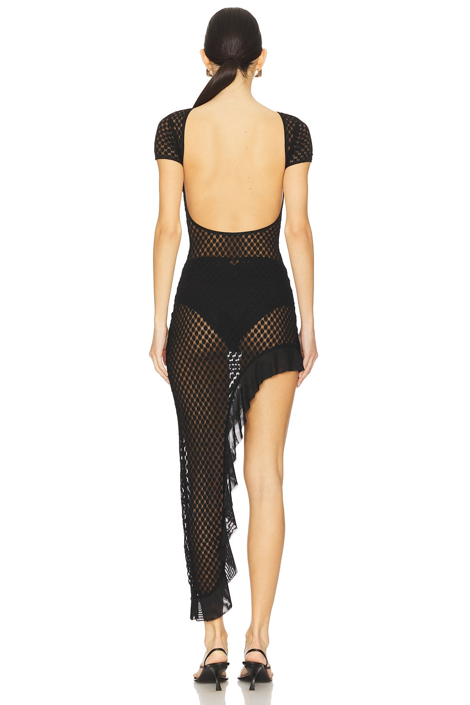 superdown Aletta Asymmetric Dress in Black