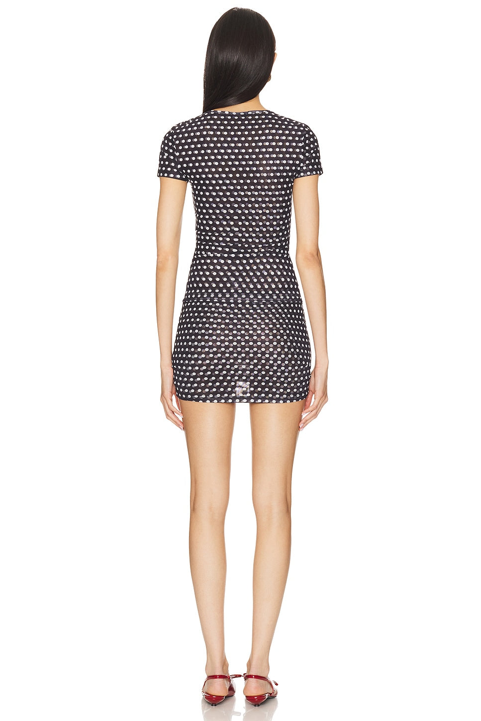 superdown Bay Skirt Set in Black & White Dot