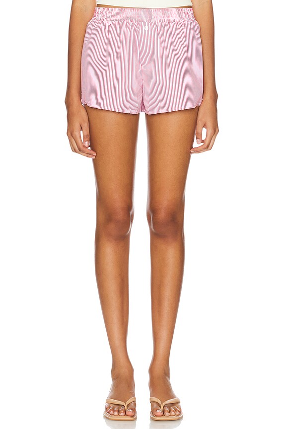 superdown Justine Relaxed Short in Red Stripe