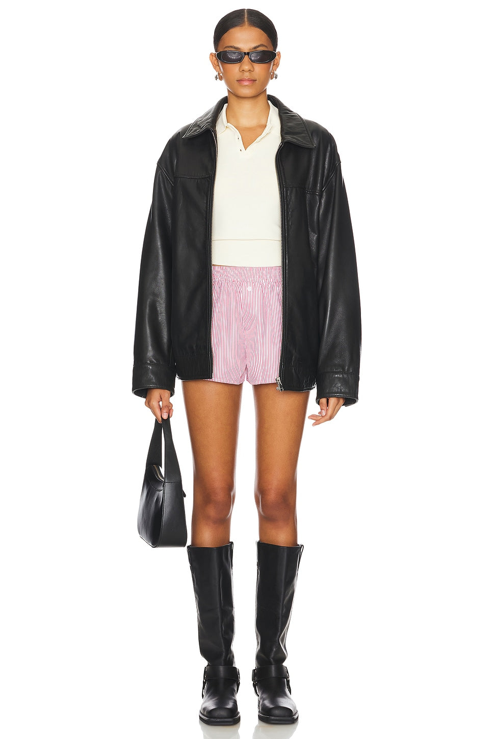 superdown Justine Relaxed Short in Red Stripe