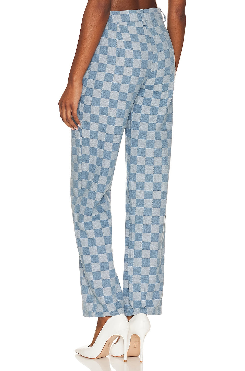 superdown Jules Checkered Jean in Blue