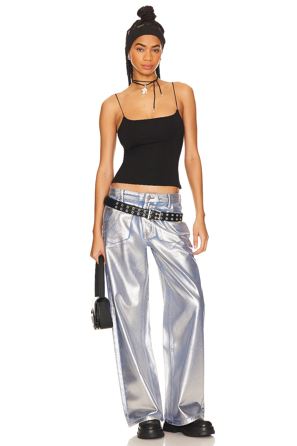 superdown Aisha Jean in Metallic Silver