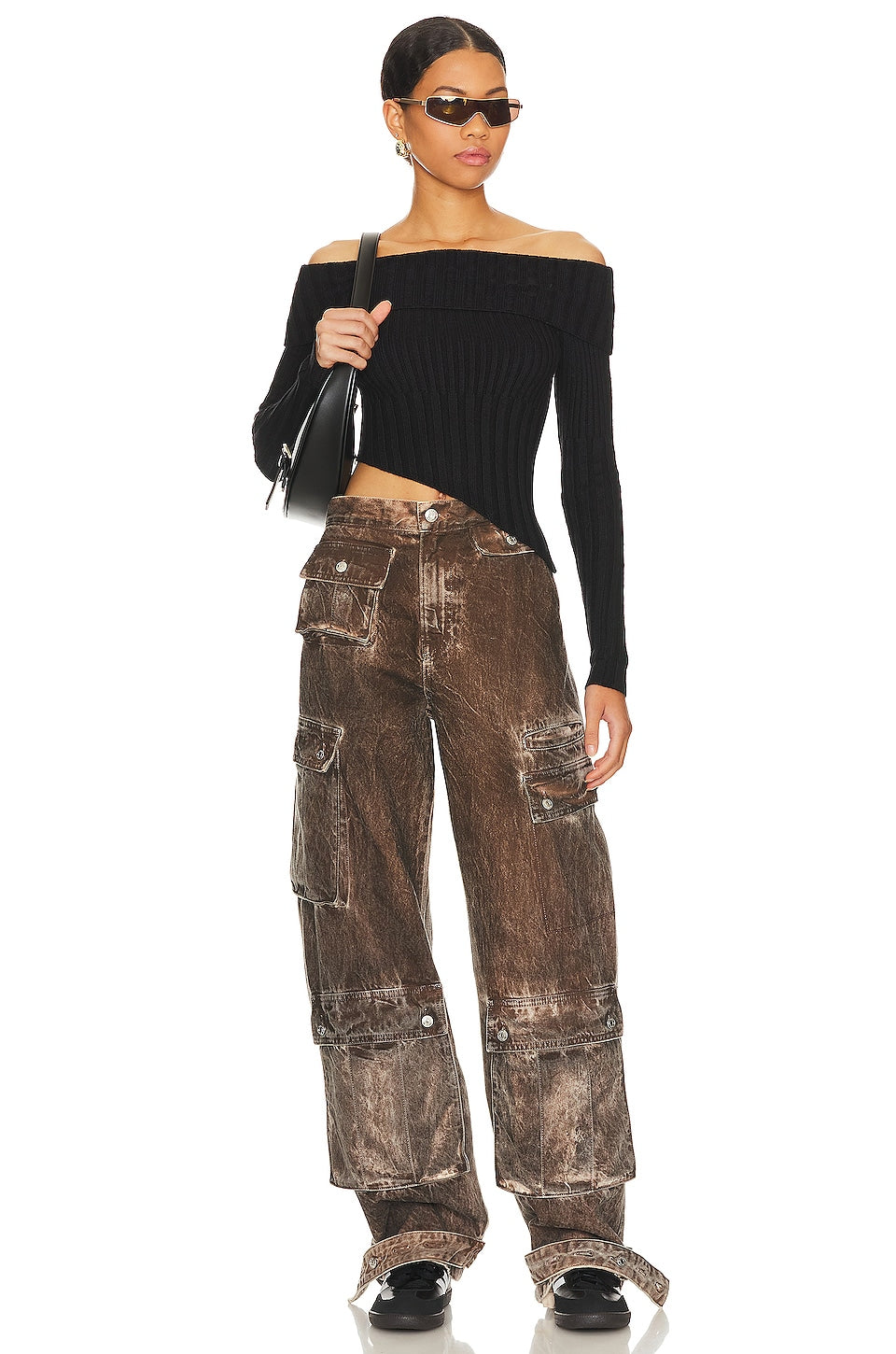 superdown Regina Off Shoulder Sweater in Black