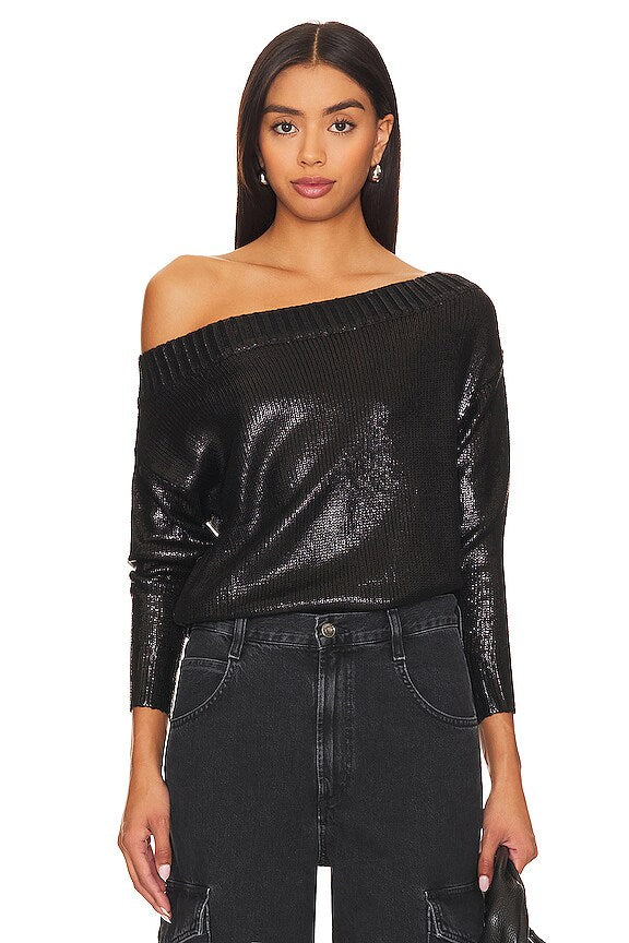 superdown Marla Sweater in Black Metallic