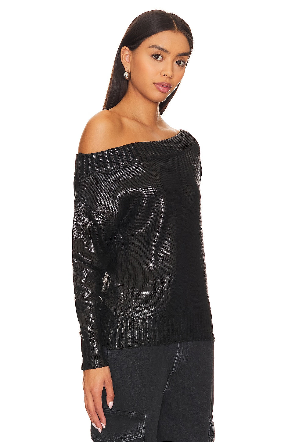 superdown Marla Sweater in Black Metallic