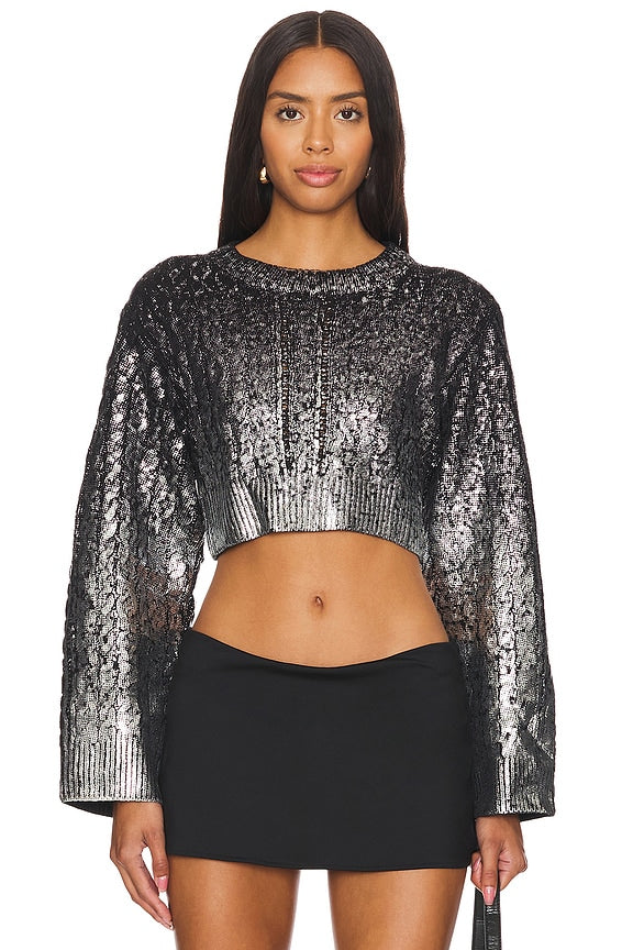 superdown Jaelyn Sweater in Black Metallic