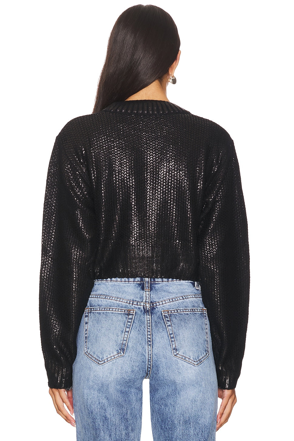 superdown Elaine Metallic Sweater in Black Metallic