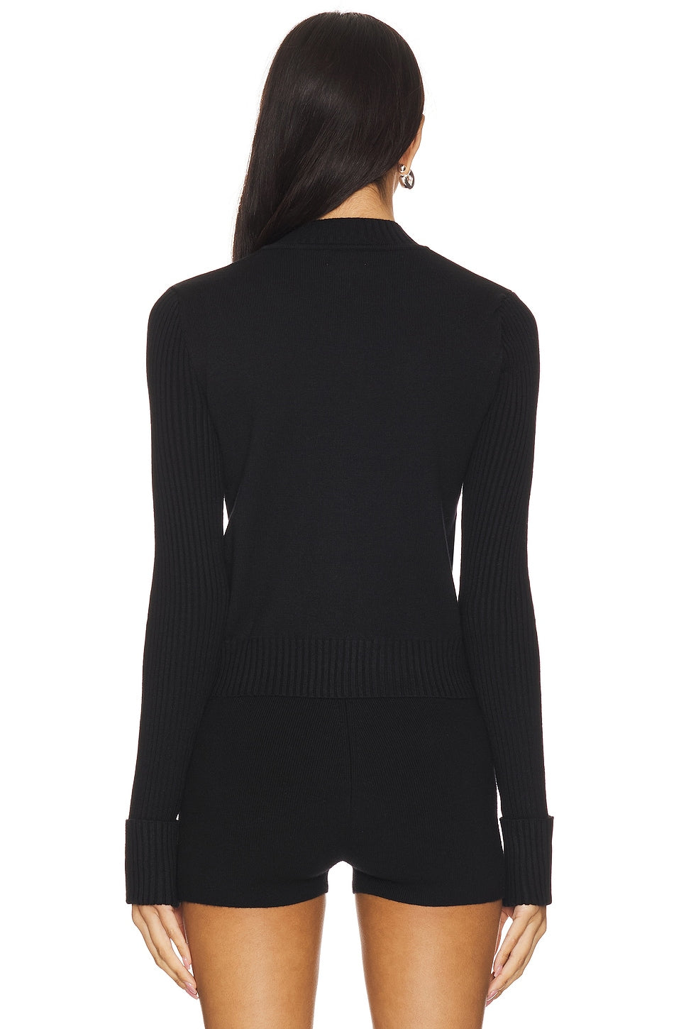 superdown Carlinne Zip Up Sweater in Black