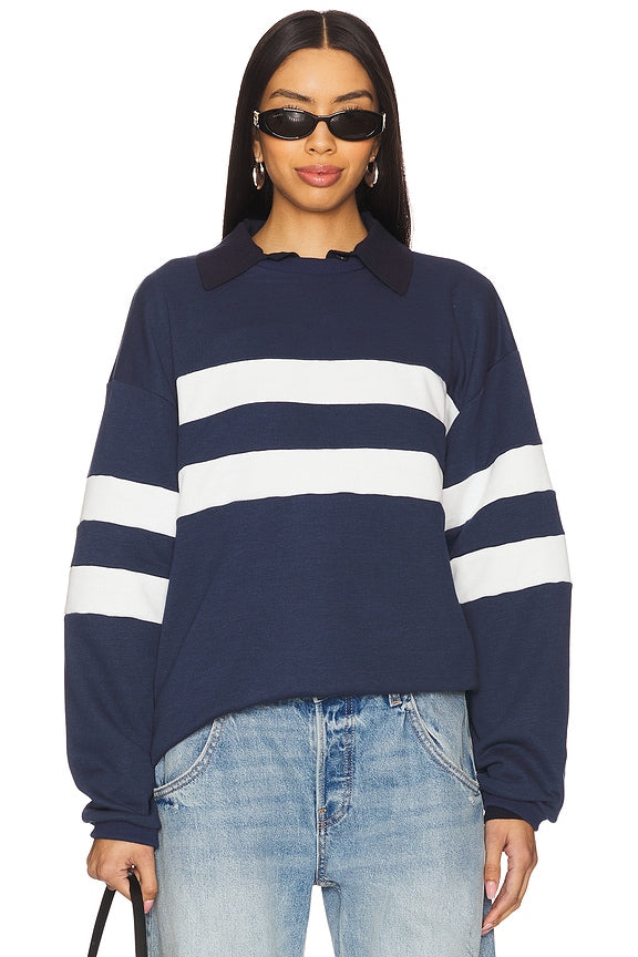 superdown Jordy Oversized Crewneck in Navy