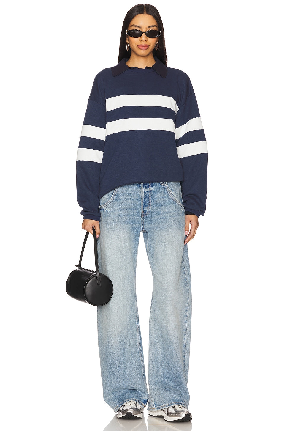 superdown Jordy Oversized Crewneck in Navy