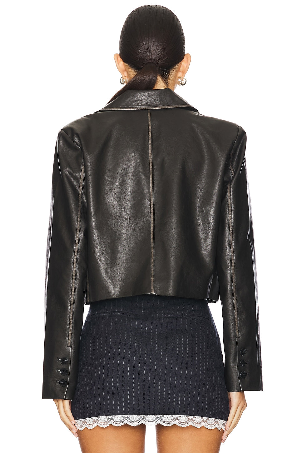superdown Blakely Faux Leather Jacket in Black