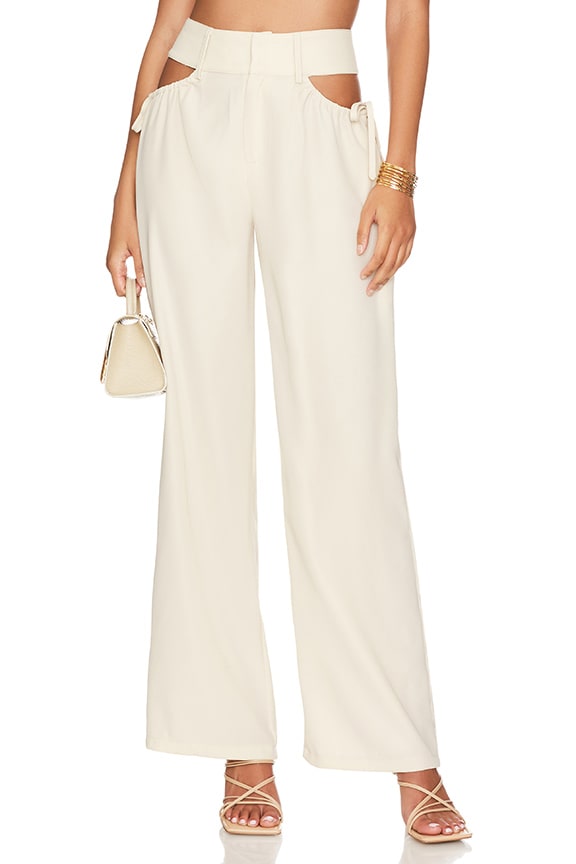 superdown Benny Cut Out Pants in Beige
