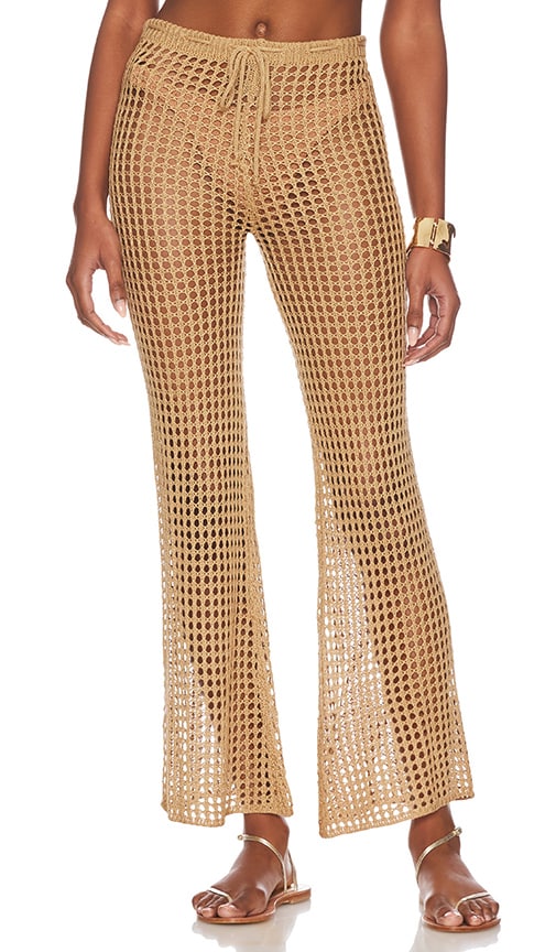 superdown Elektra Crochet Pant in Nude