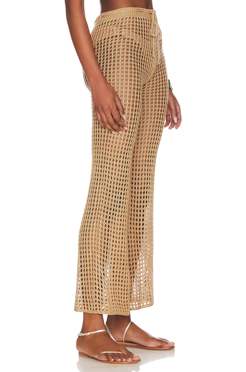 superdown Elektra Crochet Pant in Nude