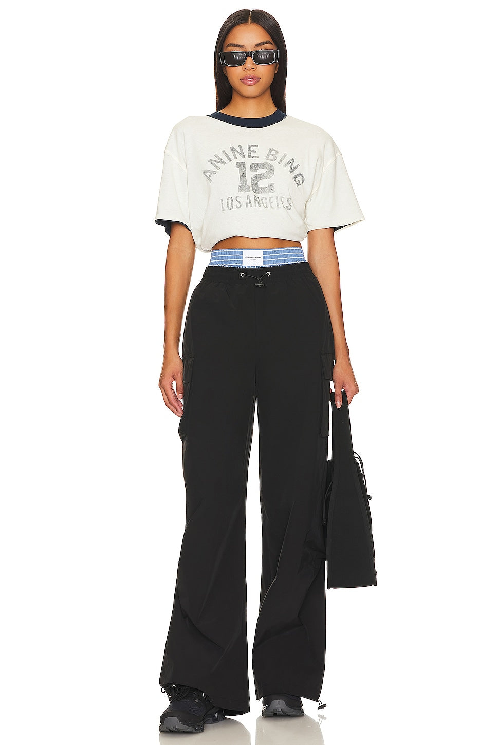 superdown Josie Parachute Pant in Black