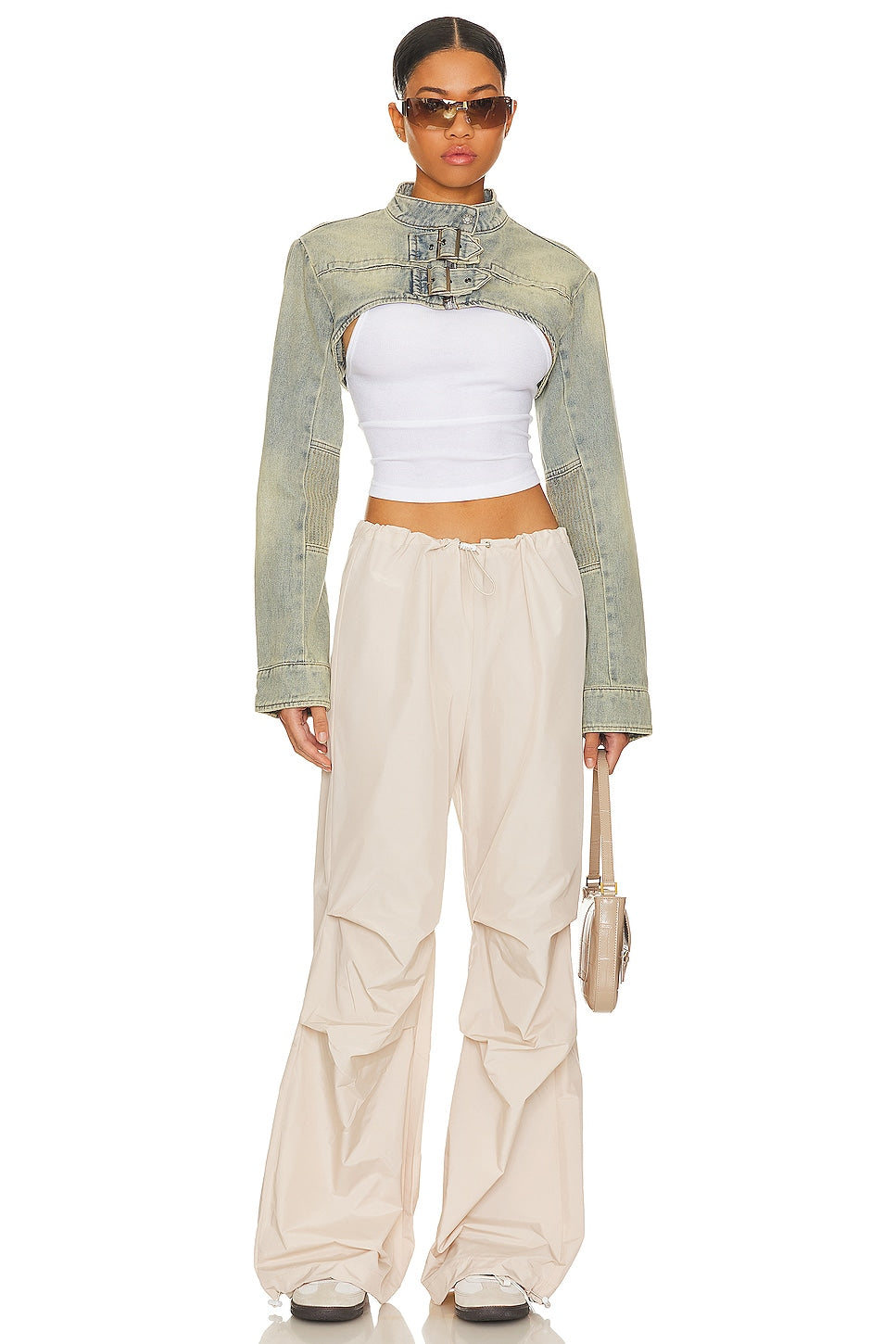 superdown Ayla Parachute Pant in Beige