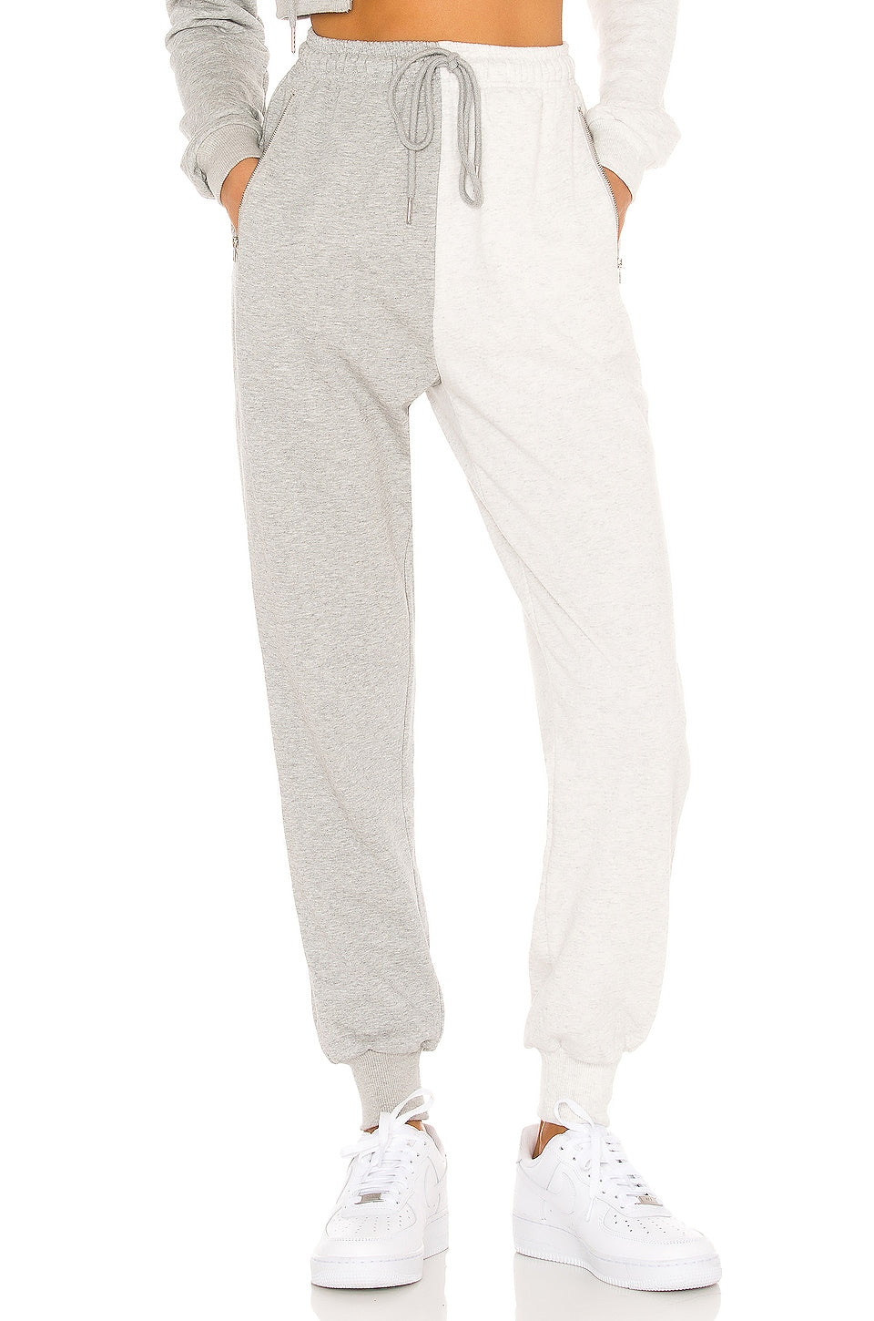 superdown Renna Two Tone Sweatpants in Grey Multi