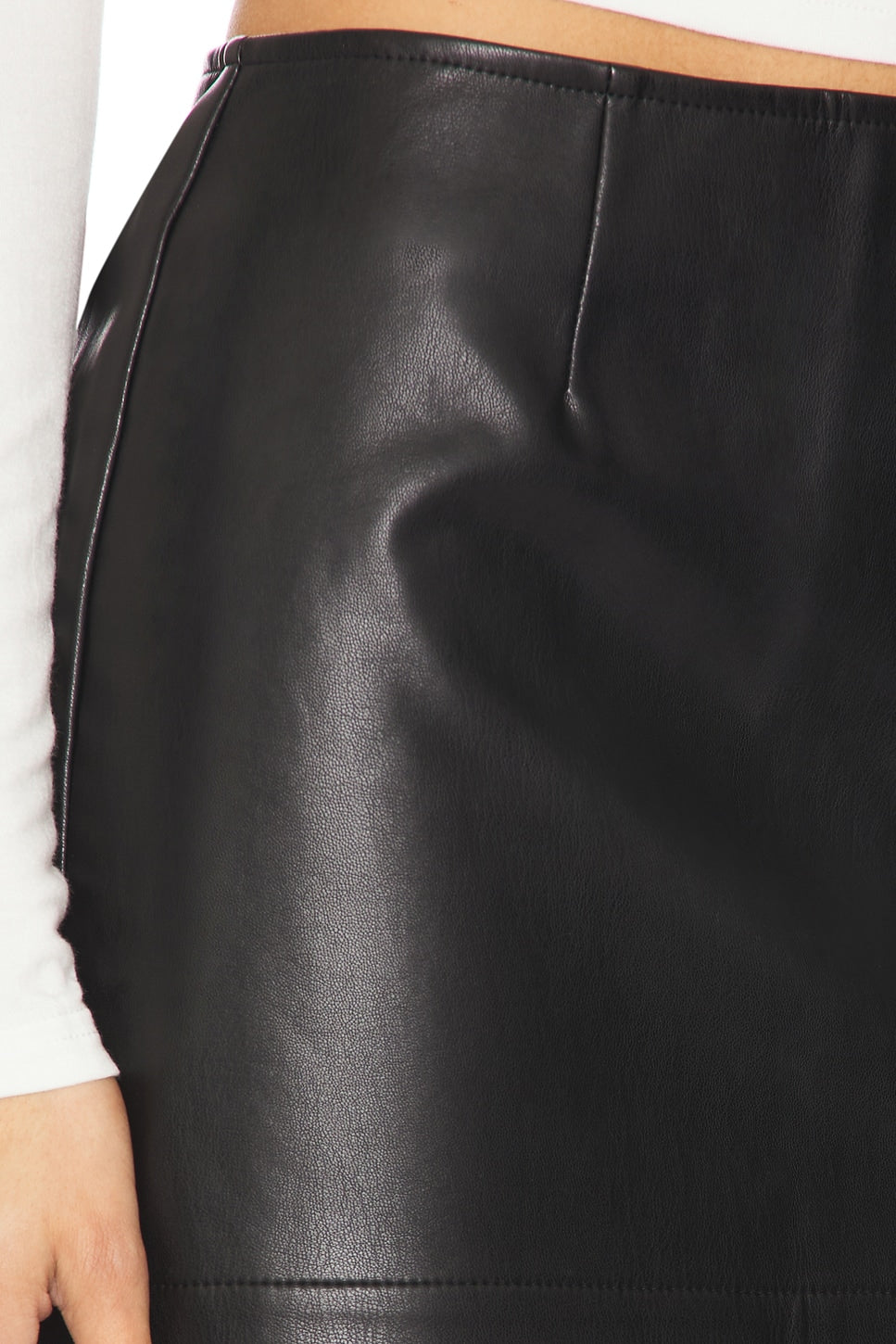 superdown Angelique Faux Leather Skirt in Black
