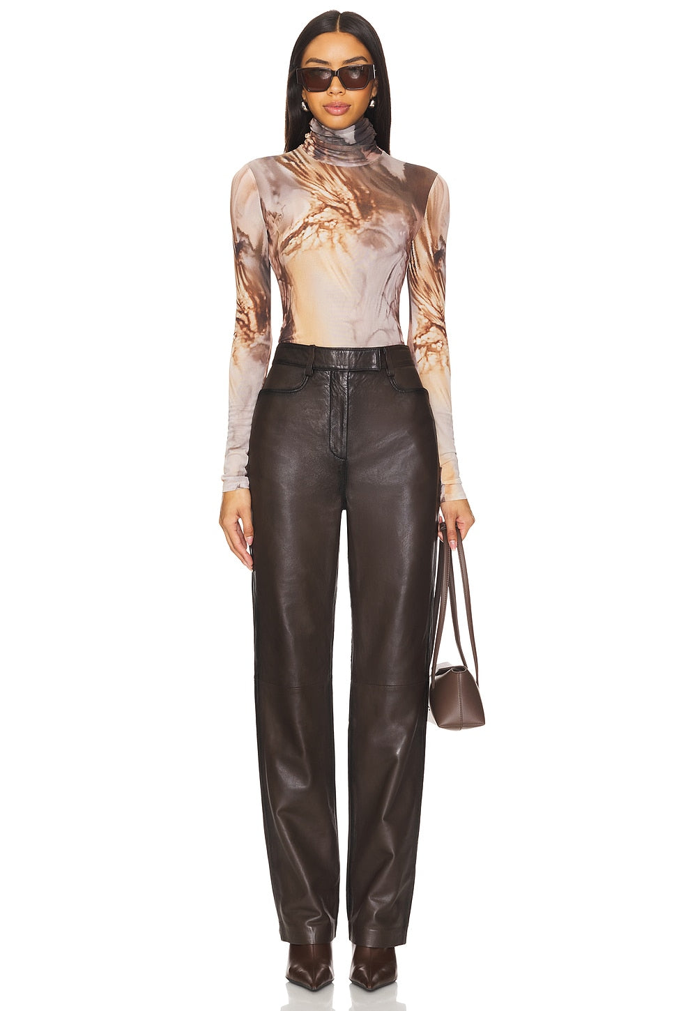 superdown Kaia Top in Brown Multi