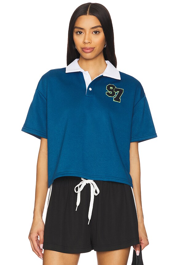 superdown Alinia Polo Top in Blue