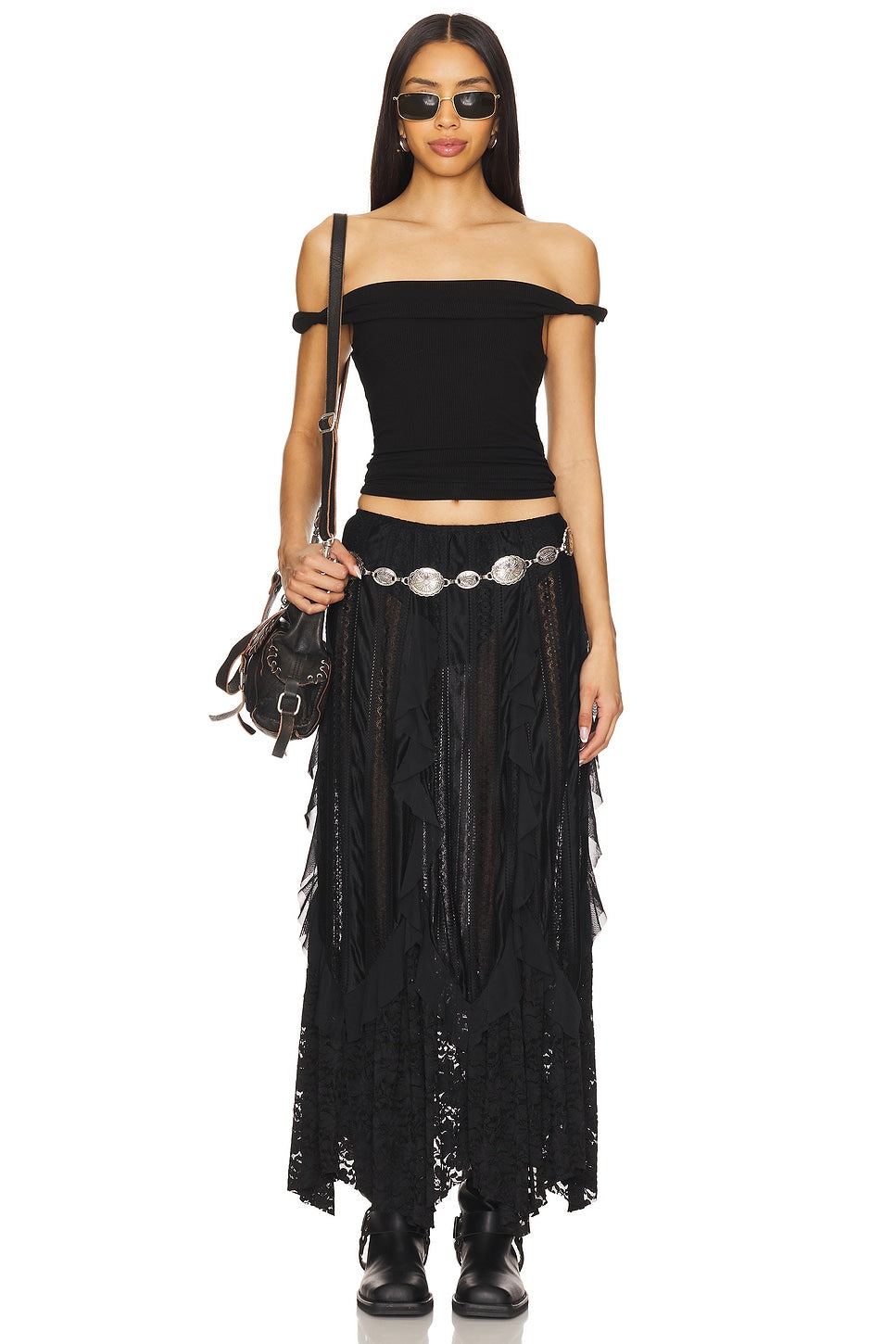 superdown Analiza Off The Shoulder Top in Black