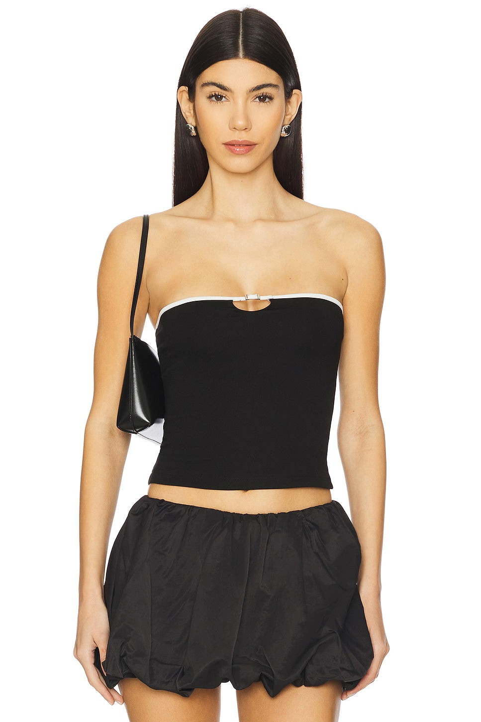 superdown Whitney Strapless Top in Black